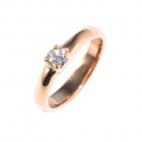 baby’s ring - K18PG 一連一石 - 4月 ダイヤモンド