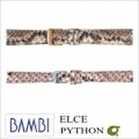 ［バネ棒無料サービス］ 独特な雰囲気を持つパイソン（蛇）素材のウォッチバンドです　時計バンドの老舗メーカー・バンビ社製　【12.14.18.20mm】　バンビ/BAMBI 時計用/ウォッチ用 バンド （エルセ）　高級パイソン（蛇）革バンド　［送料区分：メール便］［お...