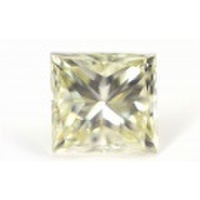 【 Qカラー-Rカラー 】 天然イエローダイヤモンド ルース(裸石) 0.358ct, Very Light Yellow, VS-1(AGT)/VVS-2(CGL), プリンセス【 AGT 中央宝石研究所ソーティング袋付 】 【 送料無料 】