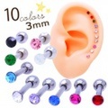 ★売れ筋6位★【7月再入荷】［16G］売れ筋上位アイテム！Newサイズ♪コーディネートに使える！こんなサイズ欲しかった♪超ちびストーンデザイン軟骨ピアスボディピアス[3mmストーン] 1104