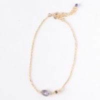 【9月】アイオライト　クロデザイン　オリジナル誕生石ブレスレット