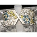 【PT850 プラチナ】指輪 リング ダイヤモンド0.79ｃｔ ダイヤモンド0.69ｃｔ 16.3ｇ 9号 レディース 01341-0