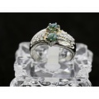 【PT900/K18YG　プラチナ/イエローゴールド】 指輪　リング　アレキサンドライトキャッツアイ0.97ct ダイヤモンド0.27ct　7.5g　12号　25810-0　ジュエリー　人気