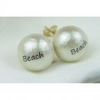 【PalmSeason】ハンドメイド* 14kgf　Beachコットンパール【キスカ】【12mm】*ポストピアス