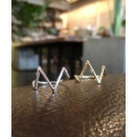 【SALE】N字 モチーフ シンプルリング/2カラー