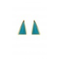 【チビ・ジュエルズ】ターコイズスタッズピアス　Prism Gemstone Stud Earrings /Turquoise 　メール便可