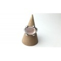 【デンマーク発】優しいフォルムのローズクォーツ「北欧ハンドメイドジュエリー」シンプルモダンなリング Rose Kavrts ローズクォーツ