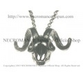 【ネクロマンス NECROMANCE】 シルバーアンテロープスカルネックレス Silver Antelope Necklace 羚羊