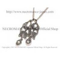 【ネクロマンス NECROMANCE】 シルバーダブルスケルトンネックレス Silver Double Skeleton Necklace 骸骨 兄弟