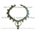 【ネクロマンス NECROMANCE】 ブラススカルネックレス Brass Skull Necklace ＜Brass Hoop Skull＞ 骸骨