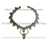 【ネクロマンス NECROMANCE】 ブラススカルネックレス Brass Skull Necklace ＜Brass Hoop Skull＞ 骸骨