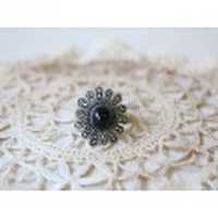 【パワーストーン】オニキス　リング　マルカジット付き　AC233