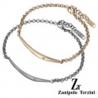 【ペア販売】zanipolo terzini (ザニポロタルツィーニ) ダイヤモンドクレセント ペア ブレスレット ステンレス アクセサリー [ステンレスブレスレット] 送料無料