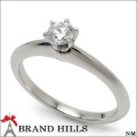 ティファニー リング ソリティア PT950 ダイヤモンド0.20ct Fカラー SI1-EX 8号 指輪 総重量3.5g Tiffany & co 極美品 鑑定書付 [120791]