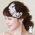 【新着商品】【店舗人気】大ぶりキラキラ華やかブライダル髪飾り B-323