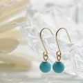 【送料無料】 K18 Le ciel turquoise hook pierce （ル・シエルターコイズフックピアス）