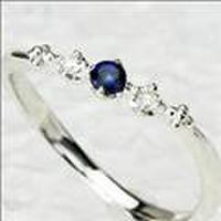 【送料無料】K18ホワイトゴールドサファイアダイヤモンドリング