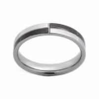 【送料無料】サージカルステンレスリング カラー：シルバー×ブラック 刻印　名入れ　7号　9号　19号　21号