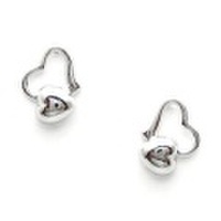 【即日発送可！二つのハート・デザインがかわいい】 K14ホワイトゴールド ハートピアス PEWG034
