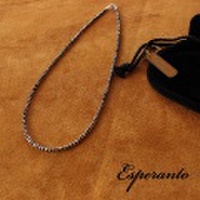 【即納】esperanto シルバービーズ ネックレス ブラックスピネル 45cm エスペラント　【メール便対応/メール便送料無料】