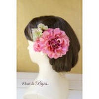 【定形外OK】【ダリア全７色！クリップタイプ】和装用　豪華ヘッドパーツ３点セット　ダリア&マム【華】