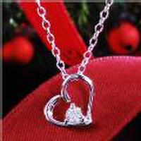 【恋運暦掲載商品】天然ダイヤモンドオープンハートネックレス