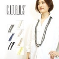 ＜40％OFF＞【ネコポス可】【16SS】 CITRUS チェーン×シルクビーズネックレス ≪C14NE-4324 アクセサリー ネックレス シルク 春夏 インポート 小物≫ 全7色