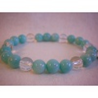 アマゾナイト・水晶・ブレスレット