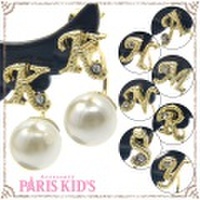イニシャル ＆ パール バック ピアス パリスキッズ本店 原宿 pariskid’s 公式 通販 安い josim