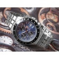 エルジン ELGIN 腕時計 クロノグラフ FK1408S-BL 青 メタルベルト
