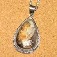 シルバー925 アゲートインクォーツ ハンドメイドペンダントトップ ST-326