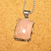 シルバー925 ローズクォーツ ハンドメイドペンダントトップ ST-180