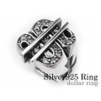 ジルコニア ダラー リング シルバー 指輪 [シルバーリング] 送料無料