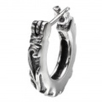 スリム ヴァイン フープ ピアス メンズ シルバー アクセサリー 男性 唐草 [シルバーピアス] 片耳用(1個売り)