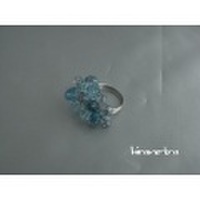 スワロフスキービーズとチェコビーズのリング