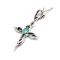 ターコイズクロスシルバーペンダント/shp014