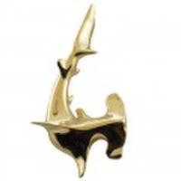 タヒチアンパール 黒真珠 ランクＡＡＡ １４ｋハンマーヘッドシャークブラックパールトップ