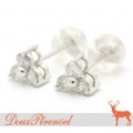 ダイヤモンド ピアス K18WG D:0.20 D:0.19 新品 [18金ホワイトゴールド]