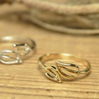 ダブルリーフ リング 指輪(d509)ring0285