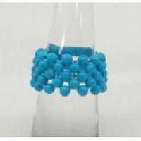 トルコ石　編込み　リング