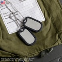 ネコポス対応！新品 米軍 IDタグ・ドッグタグ BLANK 2枚組（無刻印・チェーン・サイレンサー付き）【クーポン対象外】ミリタリー アクセサリー