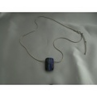 ネックレス蜻蛉玉TOP青色ライン