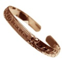 ハワイアンジュエリー 本格オーダーメイドゴールドバングル バレル お手軽な1.25mm厚 8mm　選べるデザインやゴールドカラー