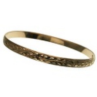 ハワイアンジュエリー 本格オーダーメイドゴールドバングル バレル 重厚な2.0mm厚 6mm　選べるデザインやゴールドカラー