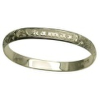 ハワイアンジュエリー 本格オーダーメイドシルバーバングル バレル 重厚な2.0mm厚 8mm　選べるデザインやスタイル