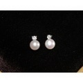 パール付きシルバーピアス