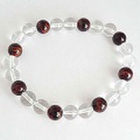 パワーストーン　水晶／レッドタイガーブレスレット