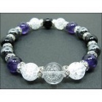 パワーストーン京屋オリジナル/戦国武将 独眼竜 伊達正宗ブレスレット　武将家紋 パワーストーン