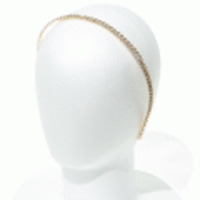 ブランド-Natashaヘアアクセサリー◆スキニーメタルチェーンカチューシャ◆ゴールド