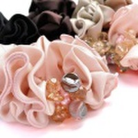 ブリオレットビーズ付きシュシュ（CKVY0001）